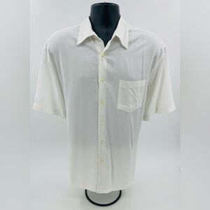 Quiksilver Edition Comfort Fit Button Up Shirt  Short Sleeve Off-White Men’s L